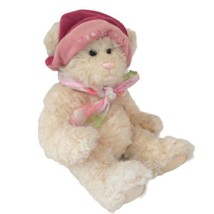 Mary Meyer Teddy Bear Stuffed Animal Coquette Plush 98 Scarf Pink Hat Textured - £21.35 GBP