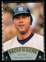 2009 SP /299 Derek Jeter #182 Faces of the Game New York Yankees Basebal... - $9.89
