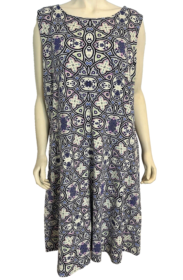 Primary image for Talbots Women's Multicolored Sleeveless Knit Dress 3XP