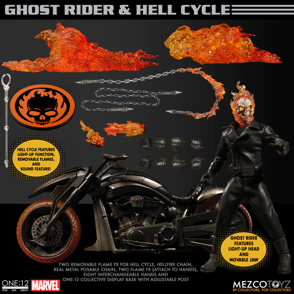 Primary image for Ghost Rider One:12 Collective The 6.5" Action Figure & Hell Cycle Set by Mezco