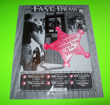 FAST DRAW + MAD DOG II LOST GOLD ORIGINAL VIDEO ARCADE GAME SALES FLYER ... - £16.16 GBP