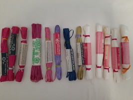 Nice VTG Lot of 13 LeJeune Swistraw Raffia Viscose Rayon Ribbon Switzerland (H) - £15.78 GBP