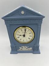 Wedgwood Blue Jasperware Quartz Clock Need Battery Excellent Condition - $135.95