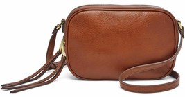 Fossil Maisie Brown Leather Oval Crossbody Bag SHB2419213 Brandy NWT $138 FS - £62.63 GBP