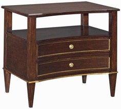 Side Table Woodbridge La Salle Concave Ebonized Mahogany , Gold Accents - £1,969.07 GBP