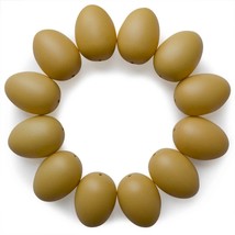 Set of 12 Brown Hollow Plastic Dummy Fake Nest Eggs 2.25 Inches - £15.17 GBP