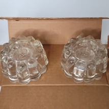 Princess House Crystal Candle Holders 486 New Old Stock Vtg Clear 3 in 1 Boxed - £31.64 GBP