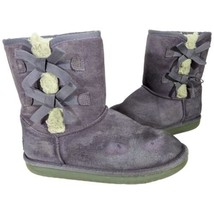 Purple Koolaburra UGG Boots Girls Victoria&#39;Short Winter Womens Size 4 - £27.40 GBP