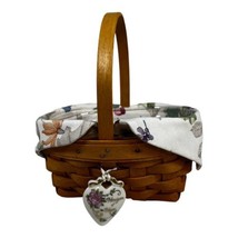 Vintage Longaberger Floral Basket Horizon of Hope Small Vintage Combo Liner  - $28.04