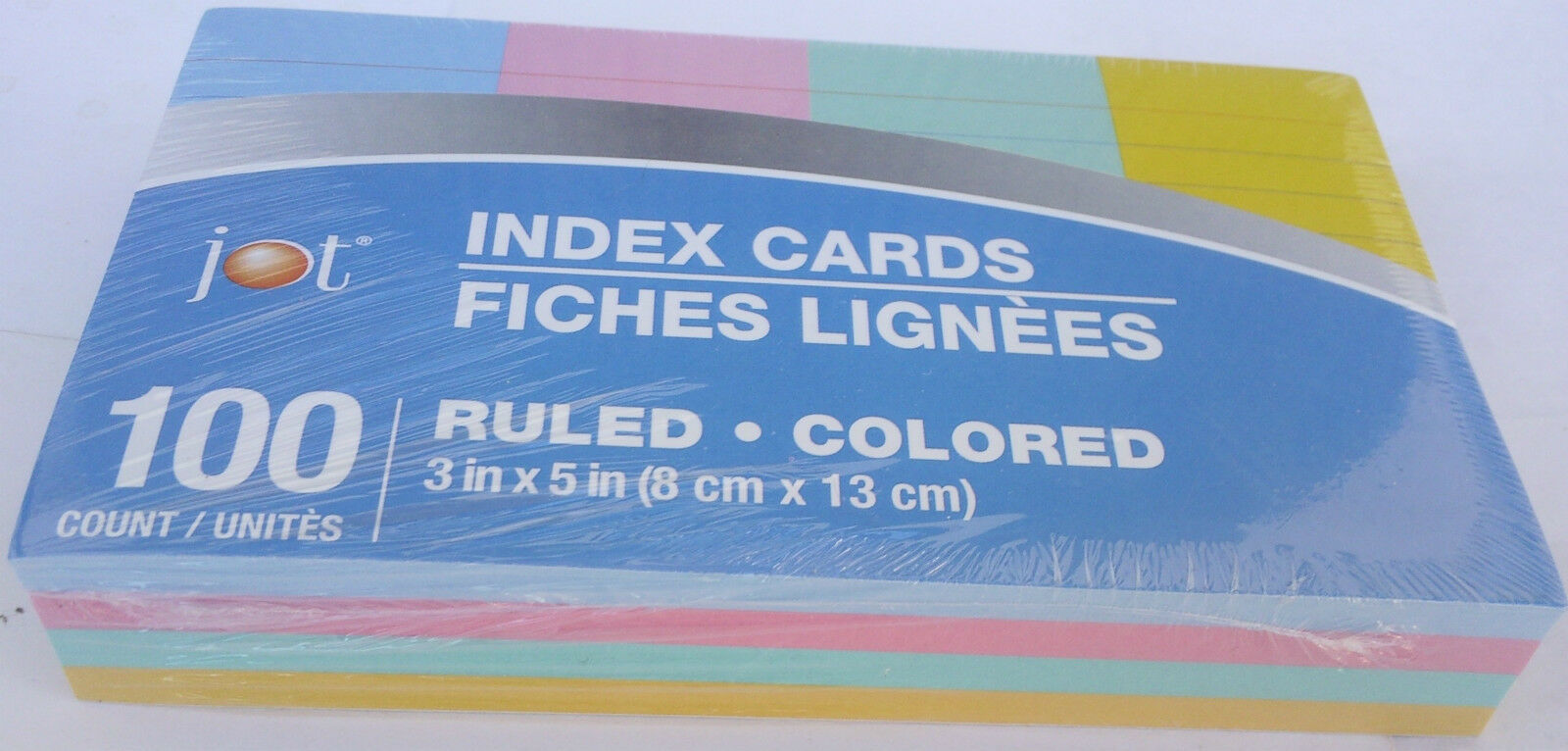 INDEX CARDS RULED Colored  Blue Red Green Yellow 3 x 5 Inches - 100 Coun... - $2.96