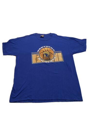 Primary image for Vintage Red Oak UK Kentucky Wildcats Basketball Tshirt Mens XL Blue