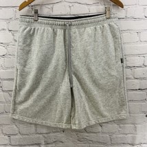 Eddie Bauer Sweat Shorts Mens Sz L Light Gray Drawstring - $11.88