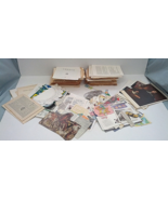 Large  paper ephemera collage mixed media cut paper book pages journal s... - $19.75