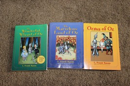 lot of 3 Wizzard of Oz Softcover books Ozma, Marvelous Frank Baum Harper Collins - $29.65
