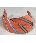 Ben Sherman Orange Stripe Silk Blend Adjustable One SIze Bowtie Bow Tie - $12.74