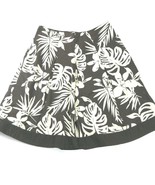 CHICO&#39;S dark brown cream floral lined skirt Size 1.5 - £12.71 GBP