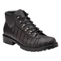 Belvedere Felipe Genuine Caiman Crocodile Pebble Italian Leather Boots CB06 image 4