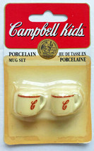 Vintage 1995 Fibre Craft Campbell Soup Kids Miniature Mug Set U43 - £3.92 GBP