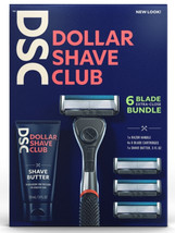 Dollar Shave Club 6 Razor Bundle W/Shave Butter, 1 Handle, 4 Cartridges, 3 oz - £15.58 GBP