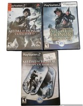 Medal Of Honor PS2 Games LOT Of 3 Frontline, Europe Assault, Vanguard - £24.78 GBP