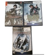 Medal Of Honor PS2 Games LOT Of 3 Frontline, Europe Assault, Vanguard - £24.23 GBP