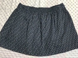 Aeropostale Womens Sz M Mini Skirt Star Navy with Part White Button Front Elstc - $9.90