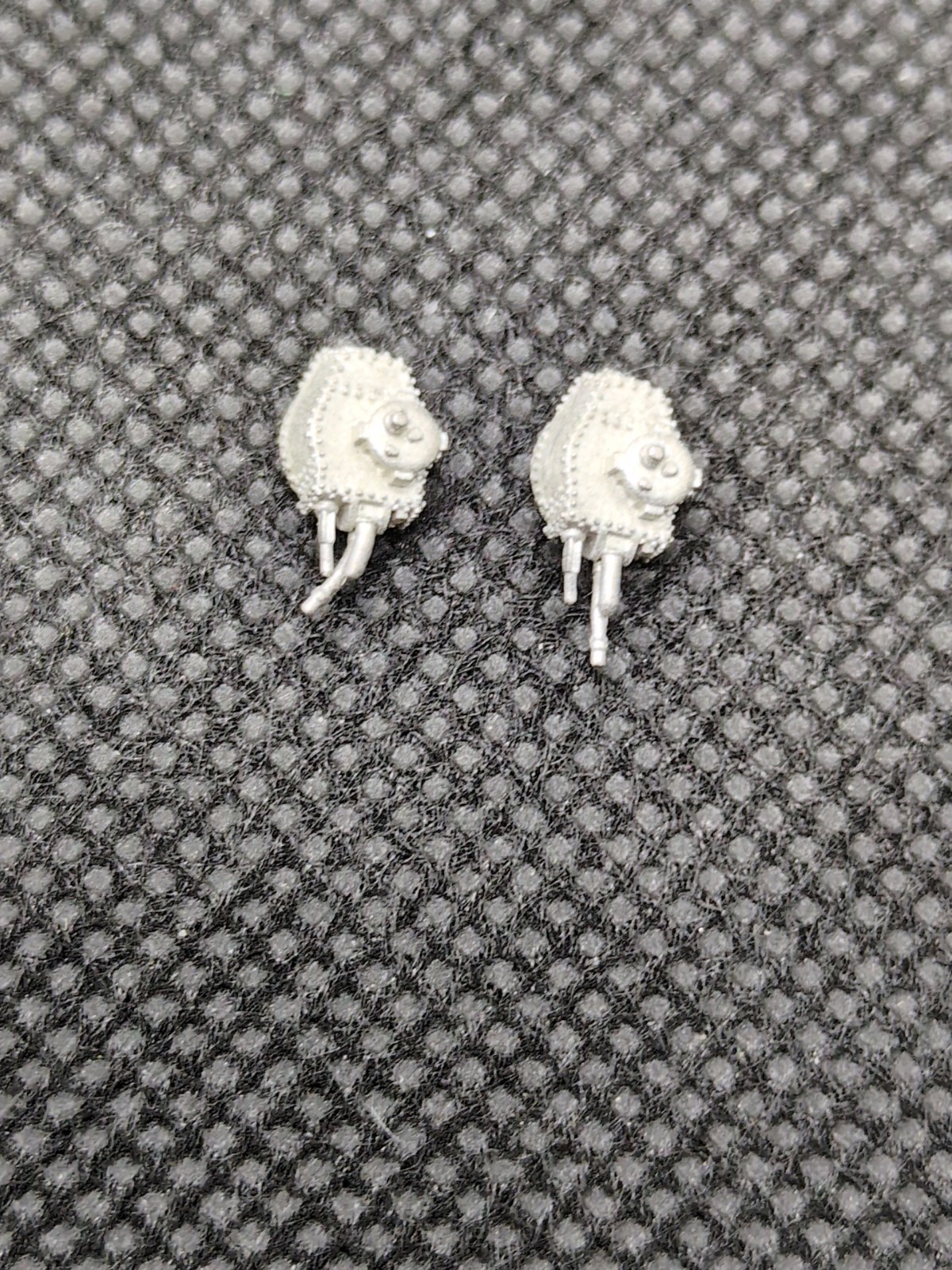 (2) WWII Micro Armour Tank Turret Metal Miniature Bits 1/285 Scale - $8.90