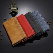Retro Magnetic PU Leather Wallet Stand Case Motorola Moto G7 G8 E6 E7 P40 P50 - £49.01 GBP