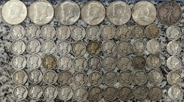 $9 Face Value 90% Silver Coins Bulk Lot Collection - See pic - mercury dimes... - £231.48 GBP