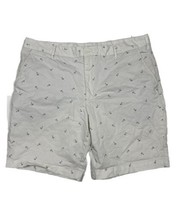 Izod Saltwater Men Size 38 (38x9) White Anchor Nautical All Over Print S... - £6.85 GBP