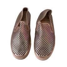 Tory Burch Jesse Gold Metallic Laser Cut Perforated Leather Slip On Snea... - $29.69