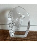 Wedgwood England Crystal Glass Paperweight Danbury Mint- Woodpecker - $29.65