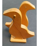Country Geese Wood Wooden Napkin Holder Vintage Farmhouse Rustic Shabby - £17.20 GBP