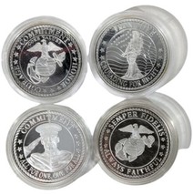 United States Marines Corps American Mint Silver Plate  Coin NO COA Iron Mike - £117.60 GBP