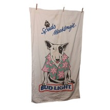 Bud Light Spuds MacKenzie  Shirt Anheuser-Busch Vtg 1986 Beach Towel 58x34&quot; READ - £11.24 GBP