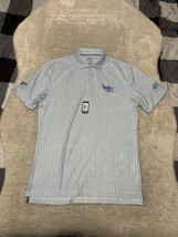 New Johnnie-o Sullivan Mens Geometric Blue Polo Shirt Size Medium Logo NWT  - £18.61 GBP