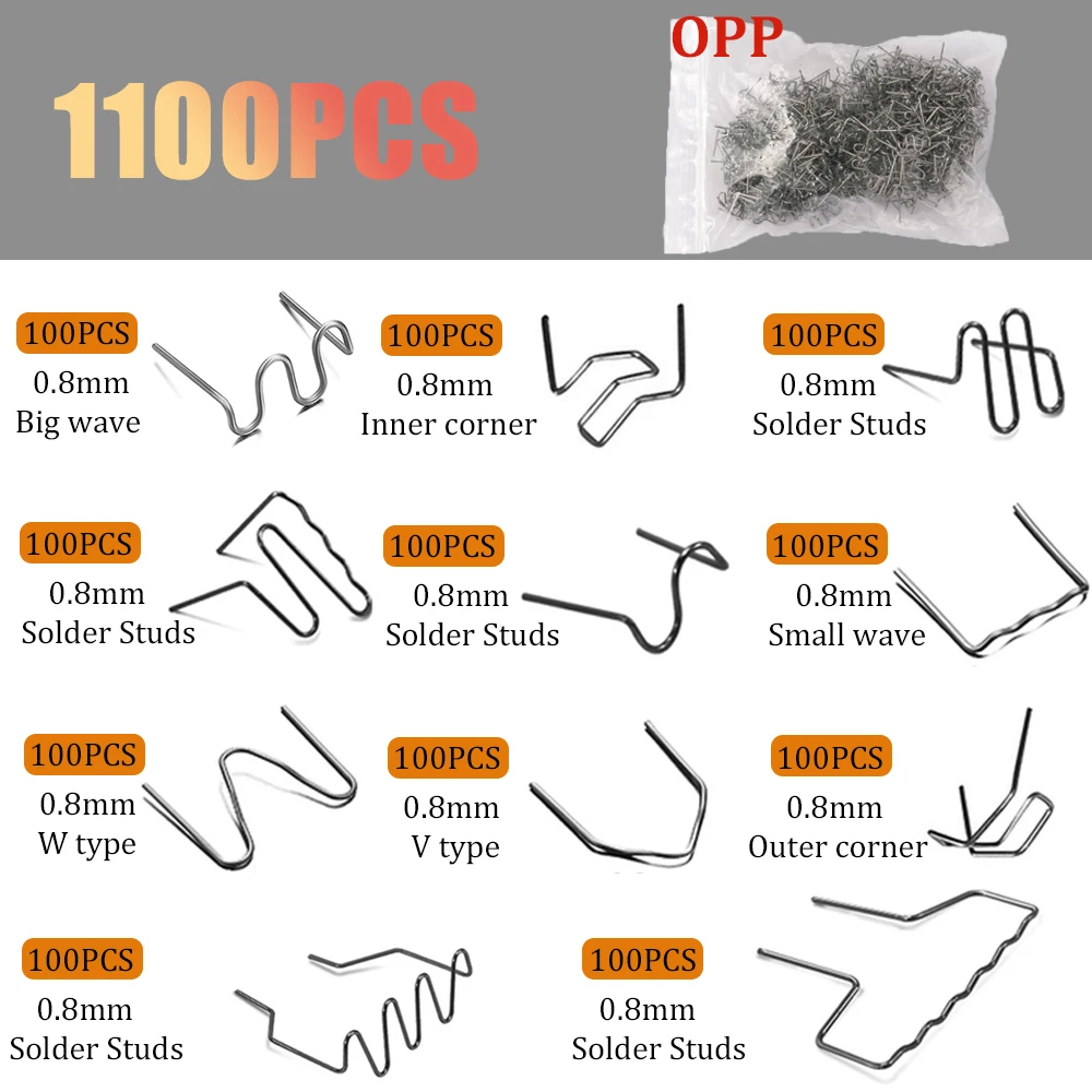 400/600/800/1100pcs Stainless Steel Cut Wave Staples Hot Stapler Plastic... - £47.82 GBP