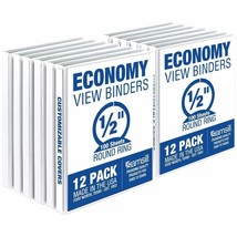 Samsill - I08517C- Economy 0.5 Inch 3 Ring Binder - 12 Pack - White - £51.47 GBP