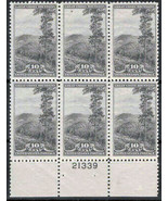 ZAYIX US 749 MNH Plate Block #21339 bottom 10c gray black Nat Park 05202... - $22.50