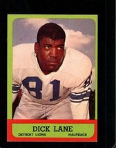 1963 Topps #32 Dick Lane Exmt Lions (Purple Sky) Hof *X100052 - £21.61 GBP