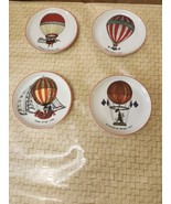 Vintage Hot Air Balloon Plates 4&quot; The House Of Ardalt Made In Korea Set ... - $25.73