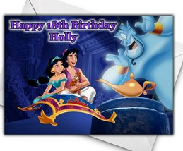 DISNEY ALADDIN Personalised Birthday / Christmas / Card - Large A5 - Disney D1 - $4.10