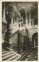 The Grand Stairway Library of Congress Washington D.C. Posted 1925 RPPC Postcard - £15.15 GBP