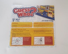 Guess Who? Replacement Piece Part Hasbro 2017 Instruction Sheet - $5.95