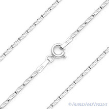 925 Italy Sterling Silver Diamond-Cut Boston Cardano Link Italian Chain Necklace - £23.75 GBP+