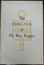 The Insignia of Phi Beta Kappa by William T Hastings 1964 Pamphlet - £11.76 GBP