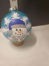 Rauch Ornament Glittered, Hand Painted, Snowman &amp; Snowflakes Ornament - $13.11