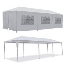 10&#39;X30&#39; White Gazebo Canopy Wedding Party Tent 8 Removable Walls 8 Outdoor - £133.48 GBP