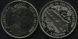 Isle of Man. Crown. 1998 (Coin KM#878. Unc) Mount Pilatus Railway - £10.89 GBP