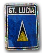 K&#39;s Novelties Wholesale Lot 6 St. Lucia Country Flag Reflective Decal Bu... - $10.55 CAD